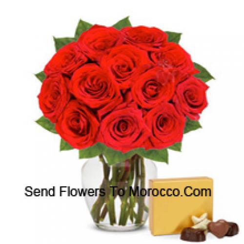 11 Rose Rosse con Cioccolatini Importati