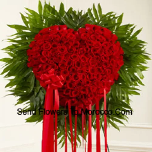 A Beautiful Heart Shaped Arrangement Of 101 Red Roses