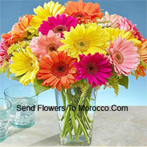 25 Pretty Mixed Gerberas