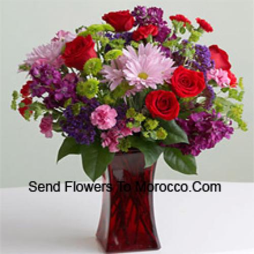 Lovely Roses and Carnations with Assorted Flowers