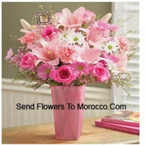 Beautiful Roses, Carnations, Gerberas and Lilies