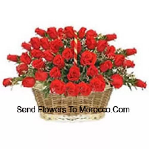 A Beautiful Basket Of 51 Red Roses