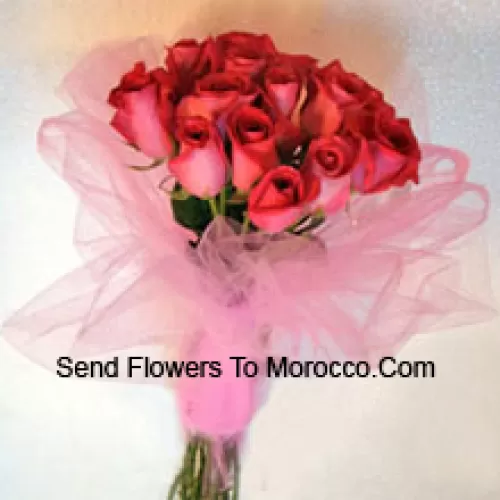 Hand Tied Bunch Of 11 Red Roses