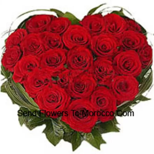 Heart Shaped Basket Of 41 Red Roses