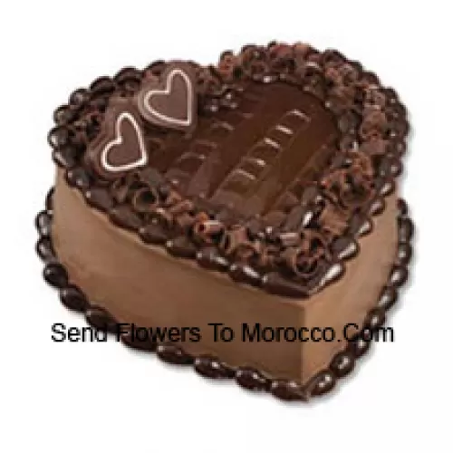 1 Kg (2.2 Lbs) Heart Shaped Chocolate Cake