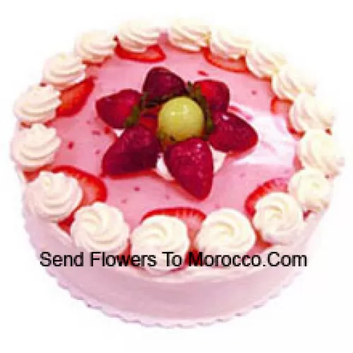 1/2 Kg (1.1 Lbs) Strawberry Cake