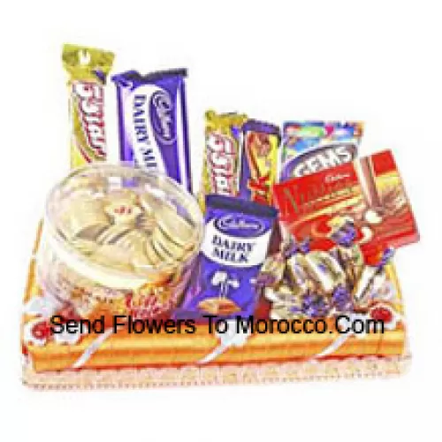 Cadeauverpakte Assortiment Chocolade (Dit product moet worden vergezeld van de bloemen)