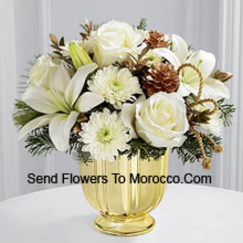 Splendid Arrangement of Lilies, Roses etc