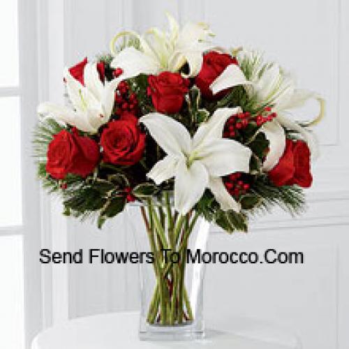 Lush Roses and Lilies Bouquet