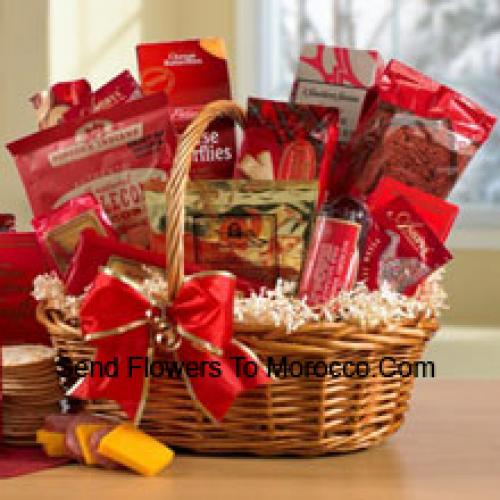 Charming Gourmet Basket of Snacks